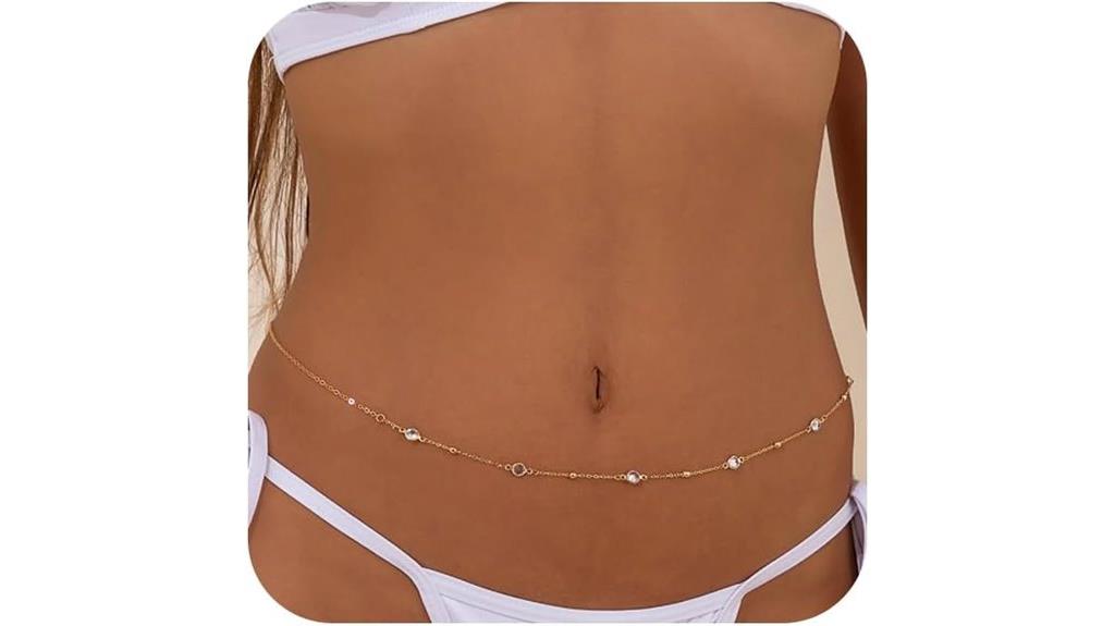 gold body chain jewelry
