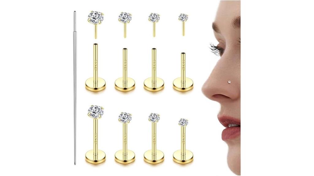 gold filled nose stud