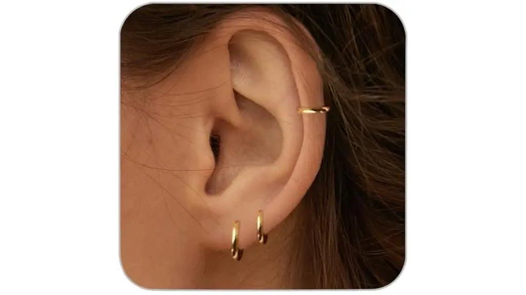 gold plated hoop earrings
