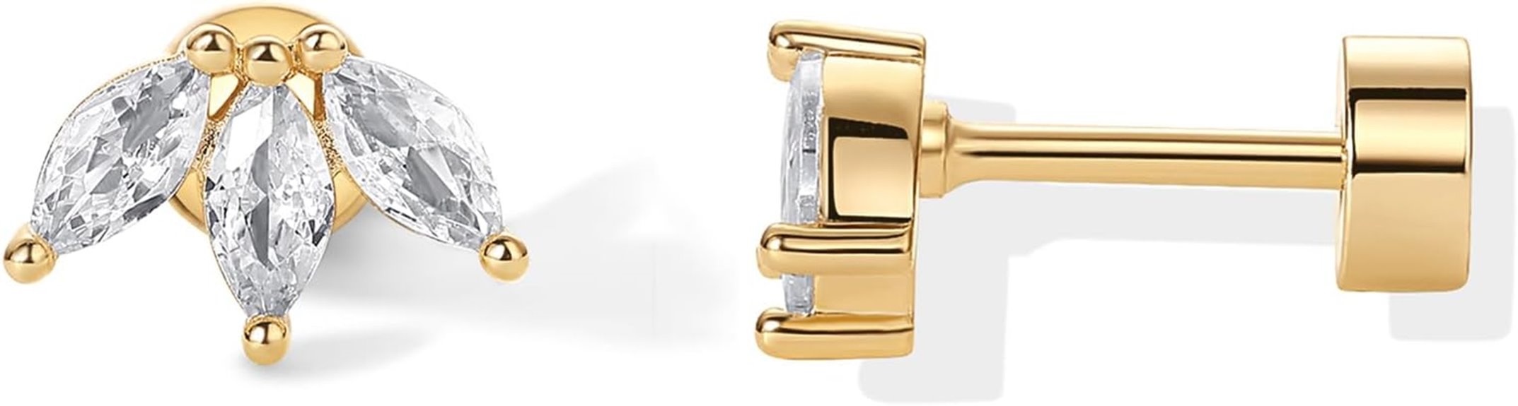 gold plated silver earrings