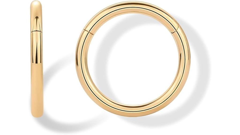 gold plated titanium hoops