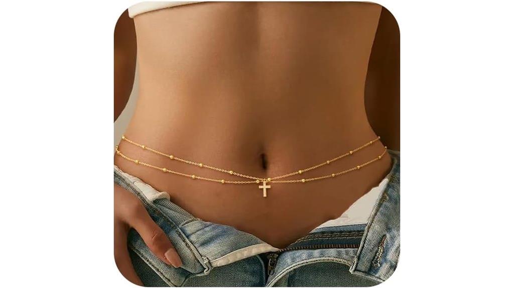 gold plated waist chain