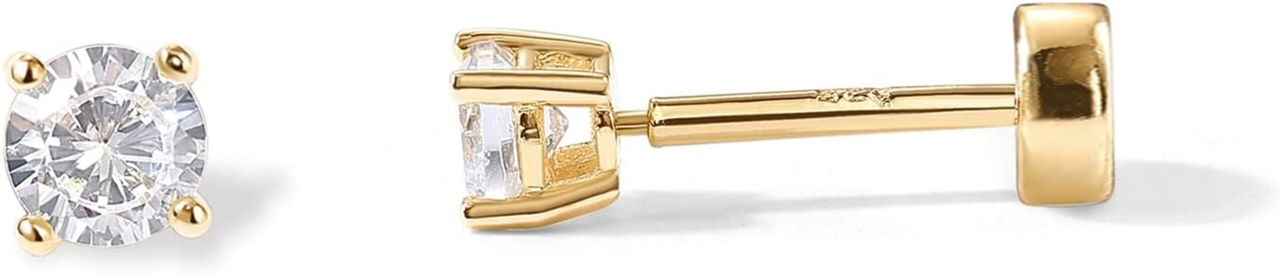 gold plated zirconia earrings