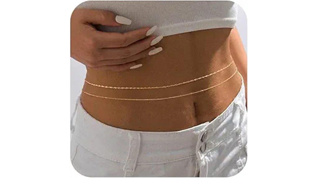 gold silver waist chain