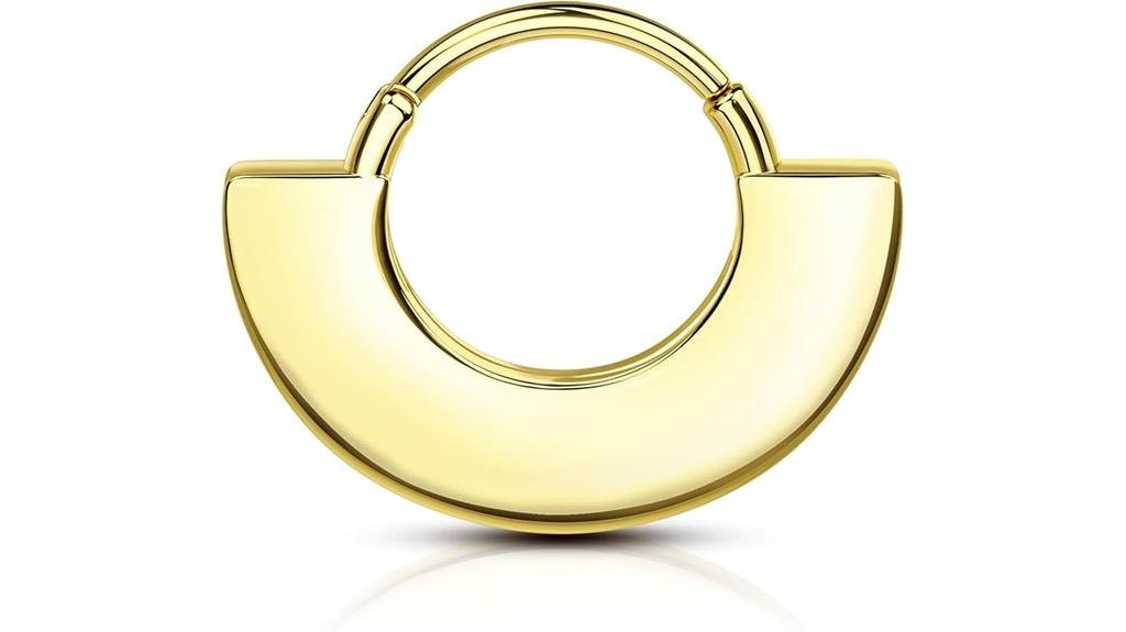 gold tribal septum rings