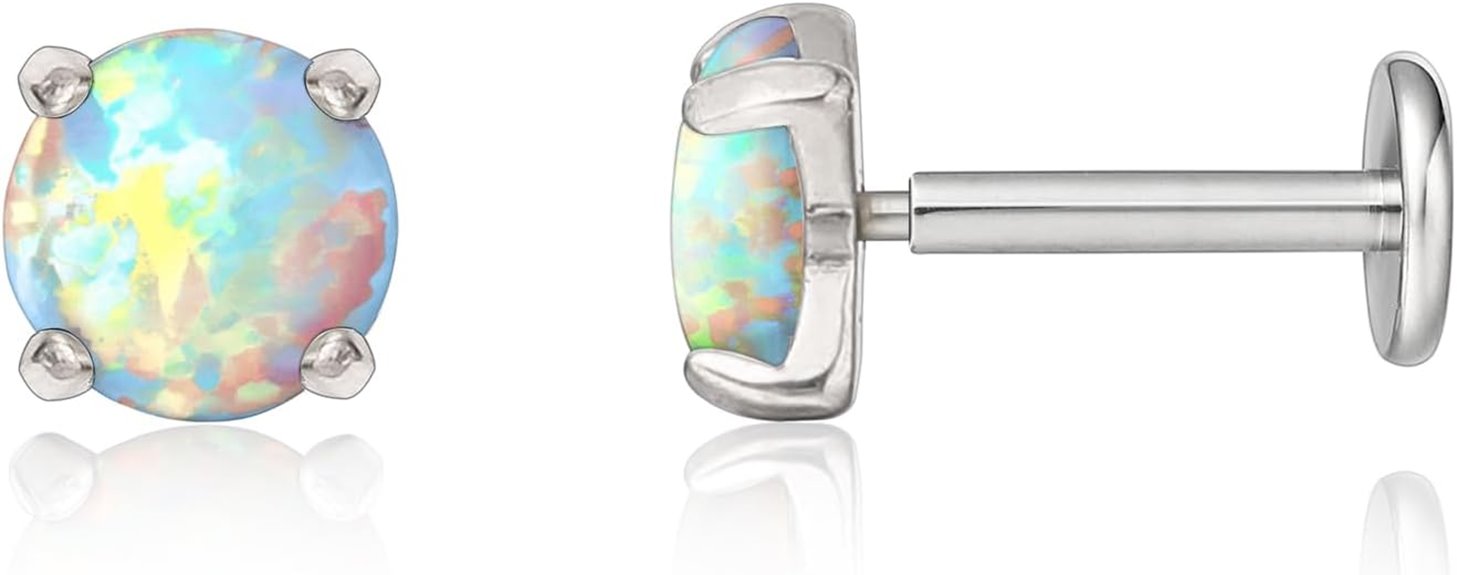 hypoallergenic flat back earrings