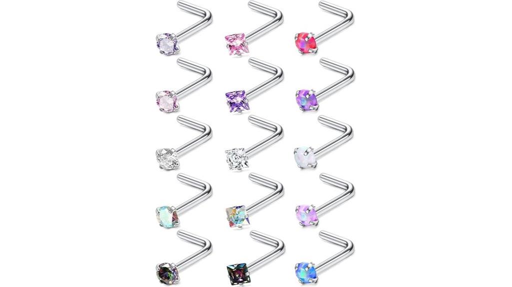 hypoallergenic stainless steel nose rings