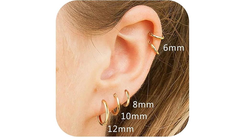 hypoallergenic steel hoop earrings