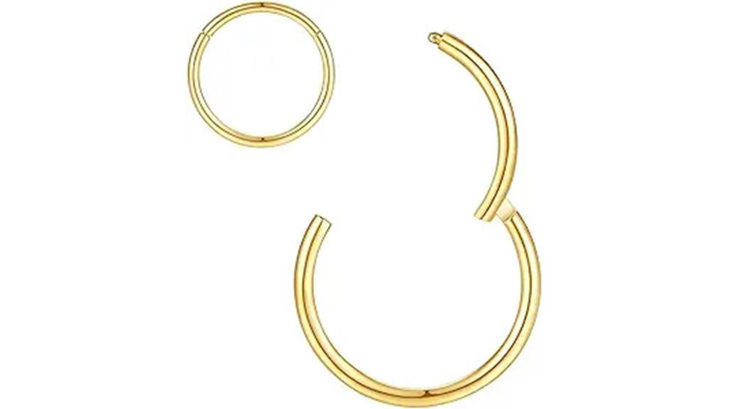 hypoallergenic surgical steel nose rings