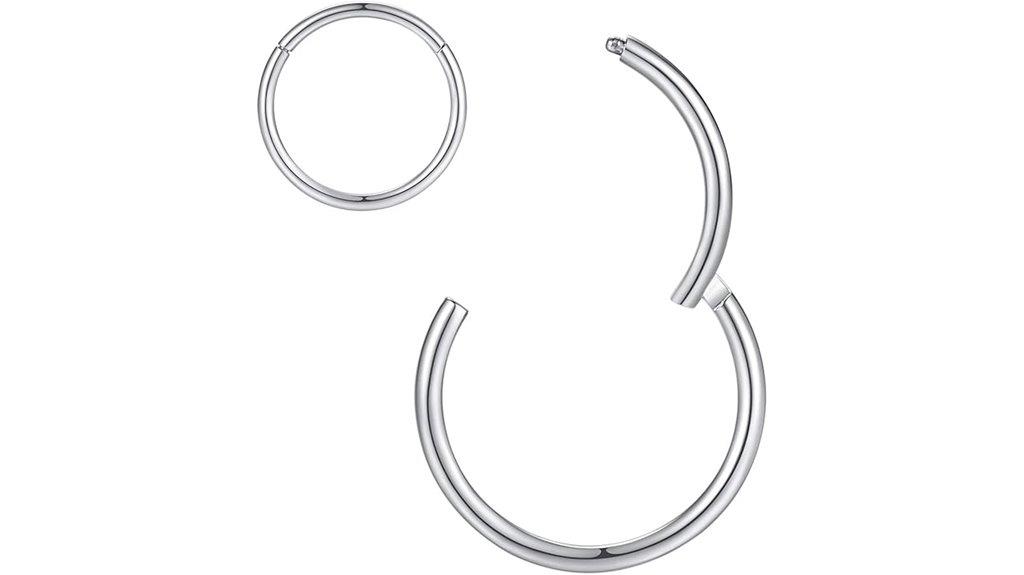 hypoallergenic surgical steel nose rings