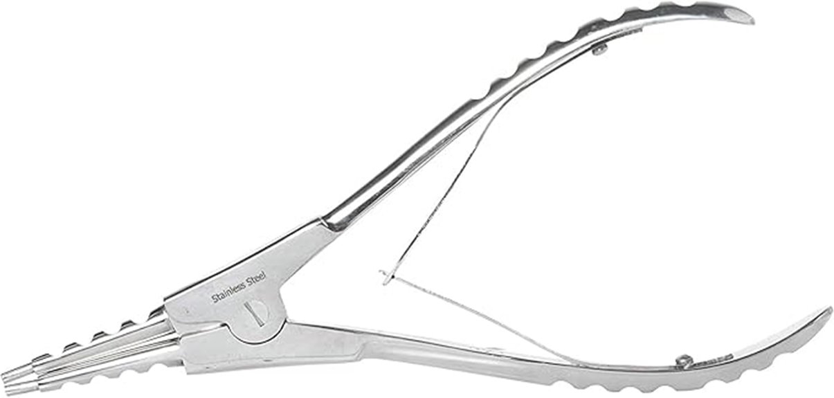 large stainless steel ring pliers