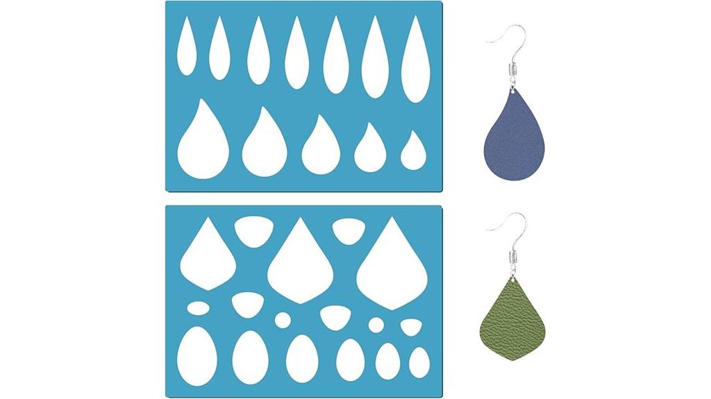 leather earring jewelry templates