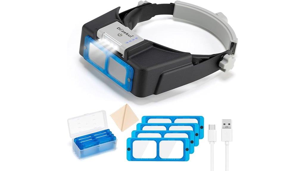 led rechargeable head magnifier