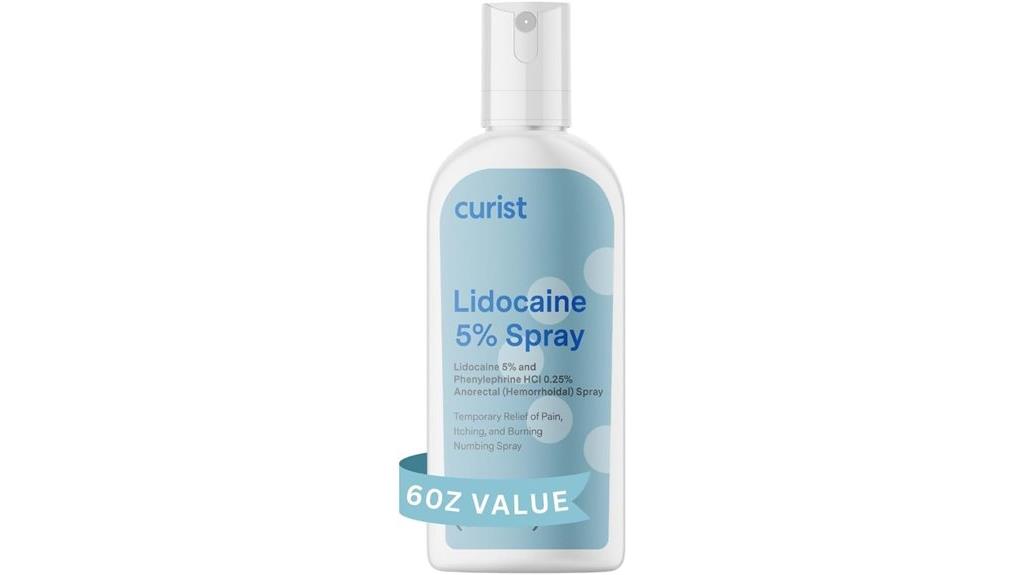 lidocaine numbing spray