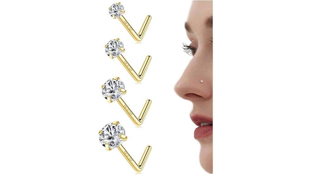 lolia s gold filled nose studs