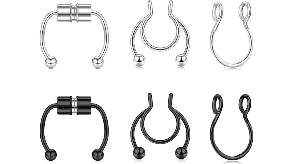 magnetic non pierced nose ring