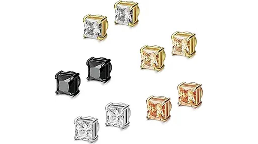 men s magnetic steel earrings