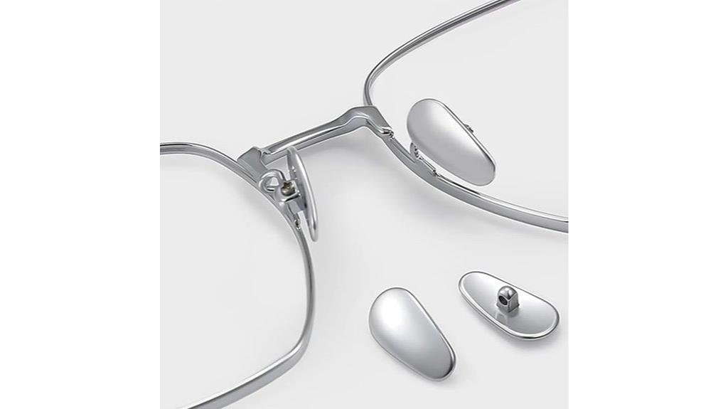 metal screw in nose pads