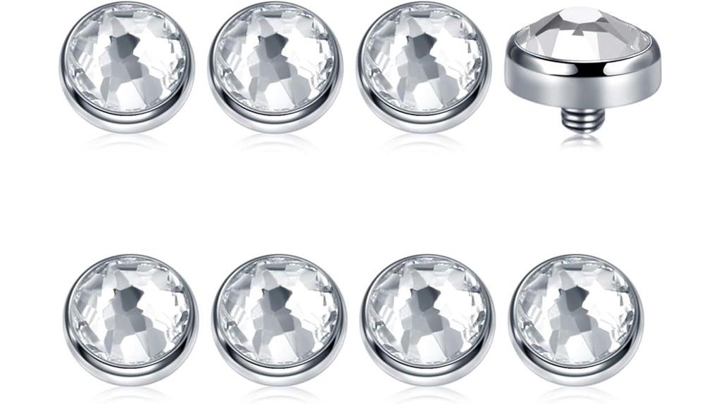 micro dermal crystal jewelry