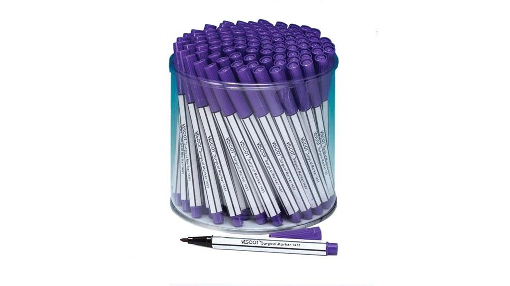 mini purple ink markers