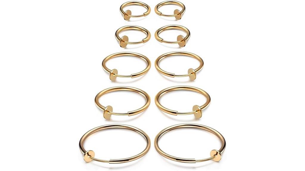 mixed color hoop earrings