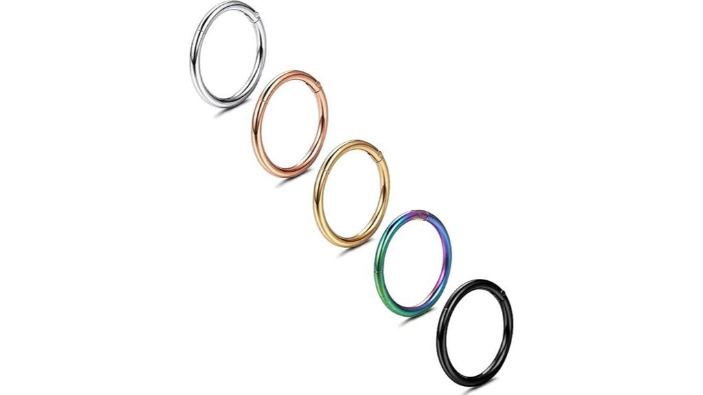 multiple gauge septum hoops