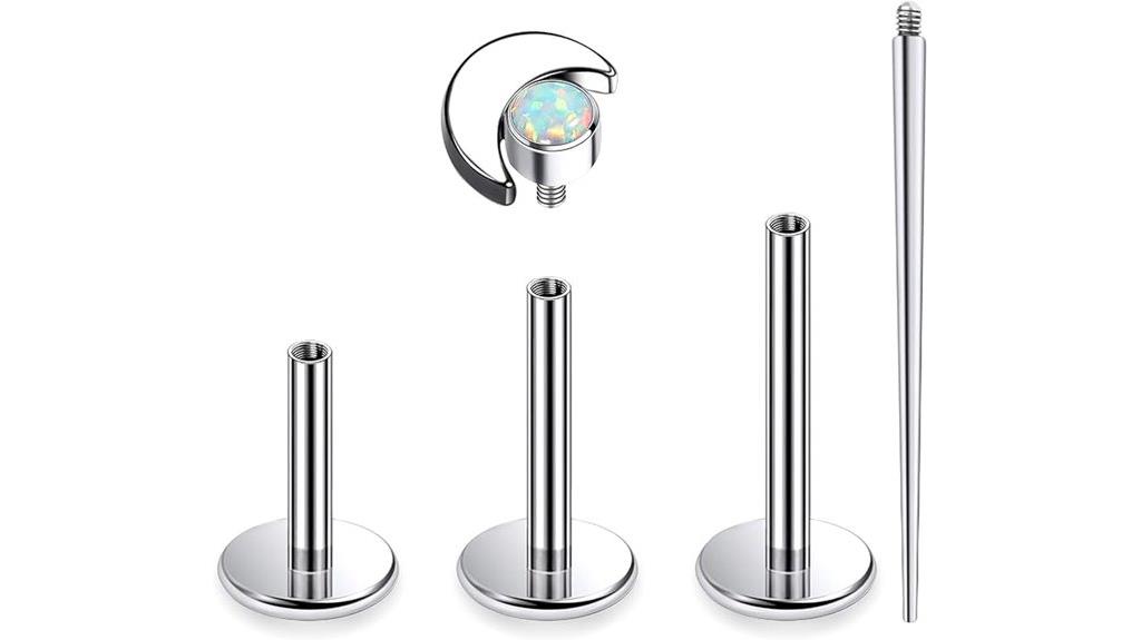 multiple titanium piercing sizes