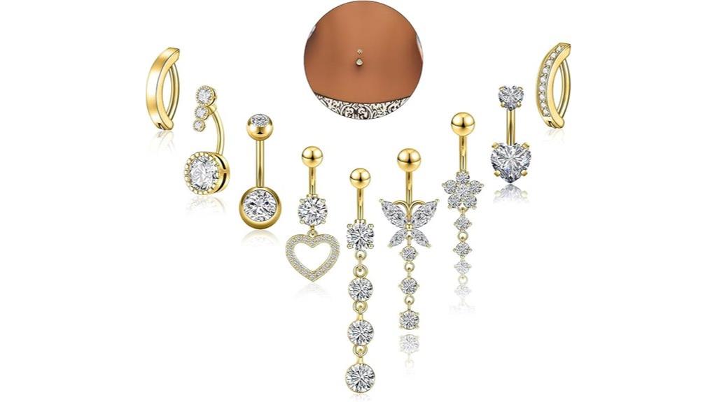 nine piece stainless steel jewelry