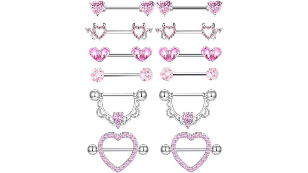 nipple rings with charms