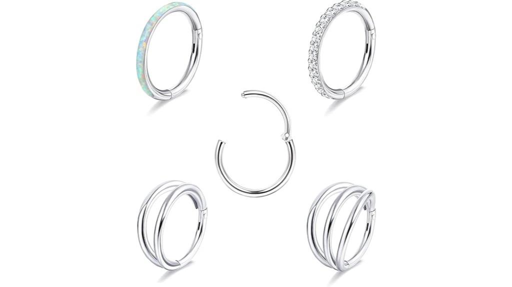 nose ring hoop set