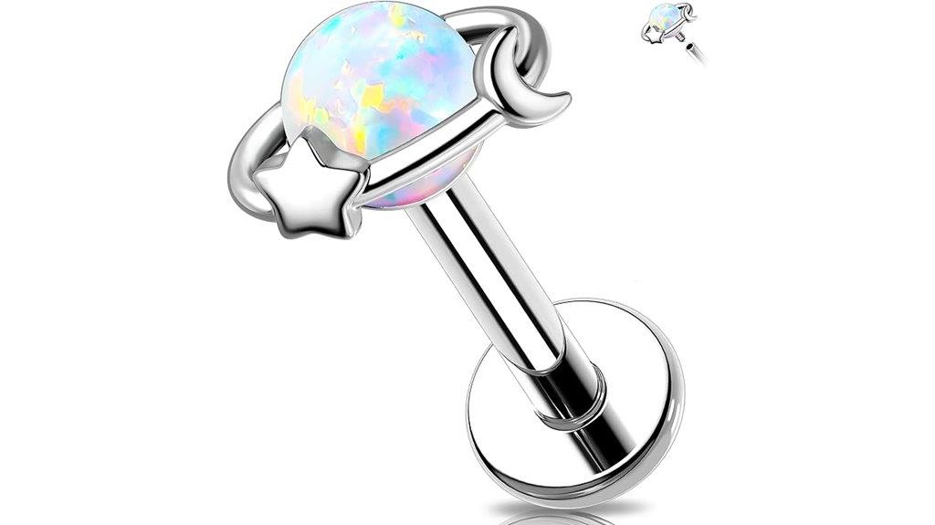 opal helix tragus jewelry