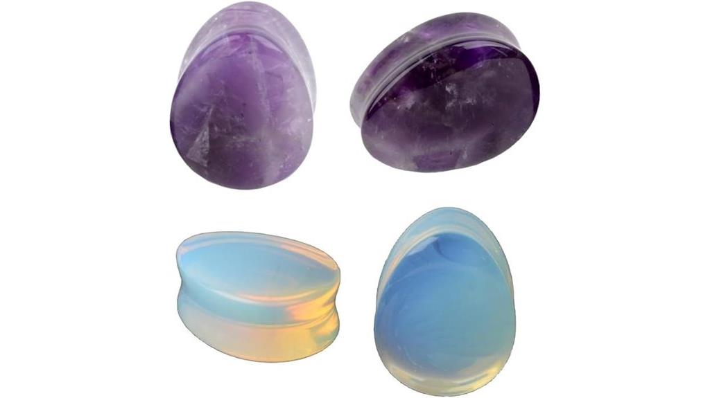 opalite amethyst ear jewelry