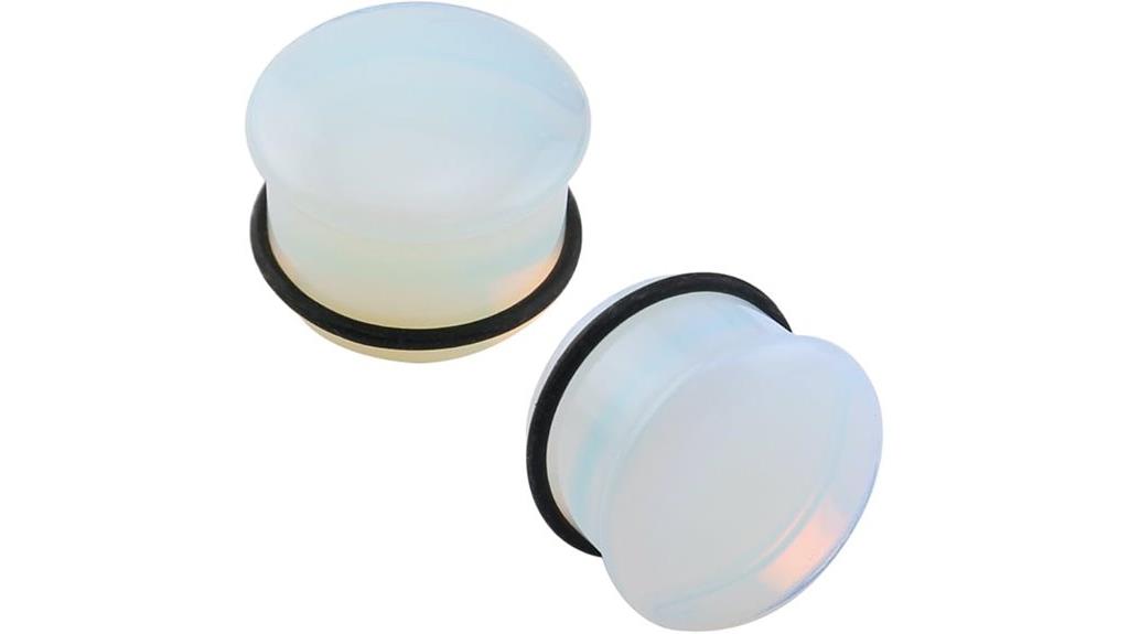 opalite moonstone ear plugs
