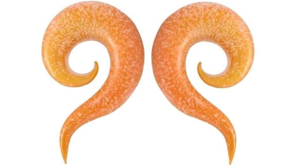 orange glass ear tapers