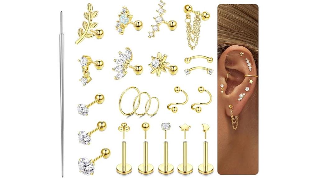orazio 16 gauge earrings