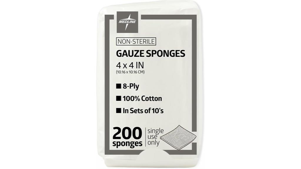 pack of 200 gauze sponges