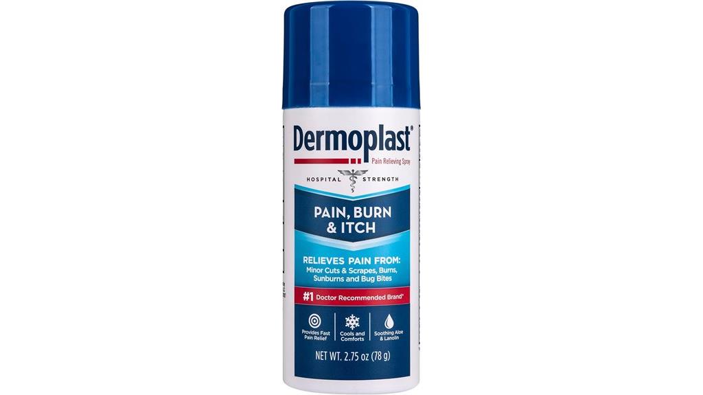 pain relief spray for burns