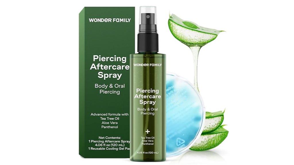 piercing care with saline