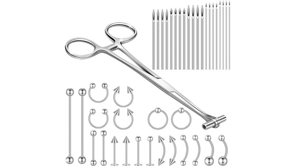 piercing kit with needles