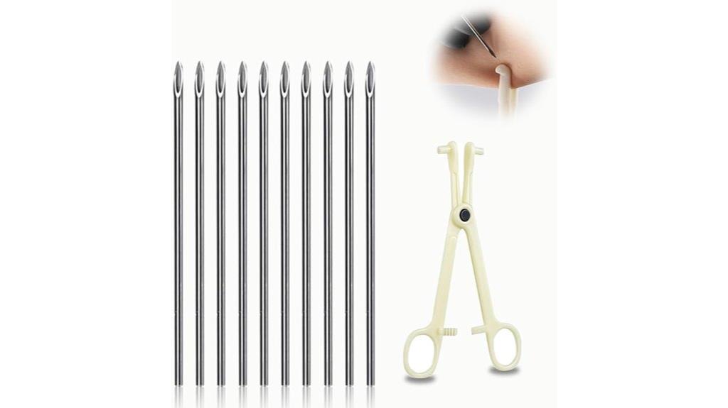 piercing needles and forceps