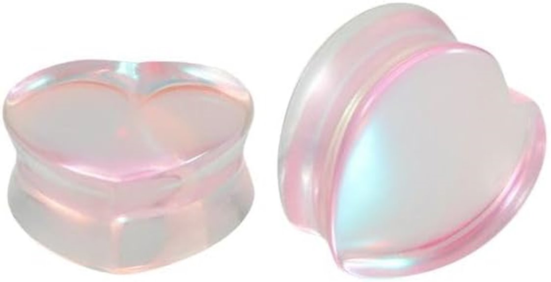pink heart ear plugs