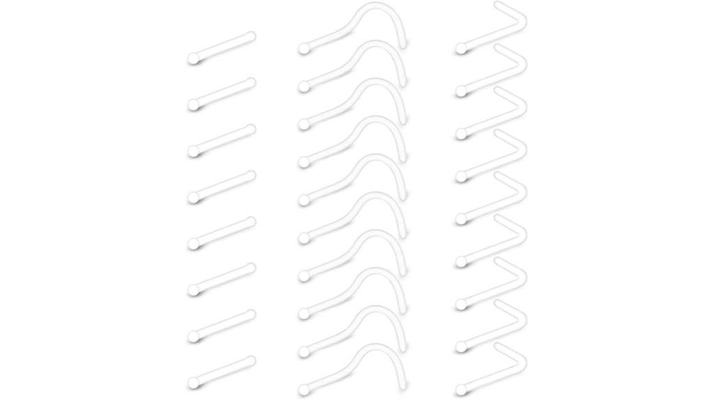 plastic nose piercing retainers