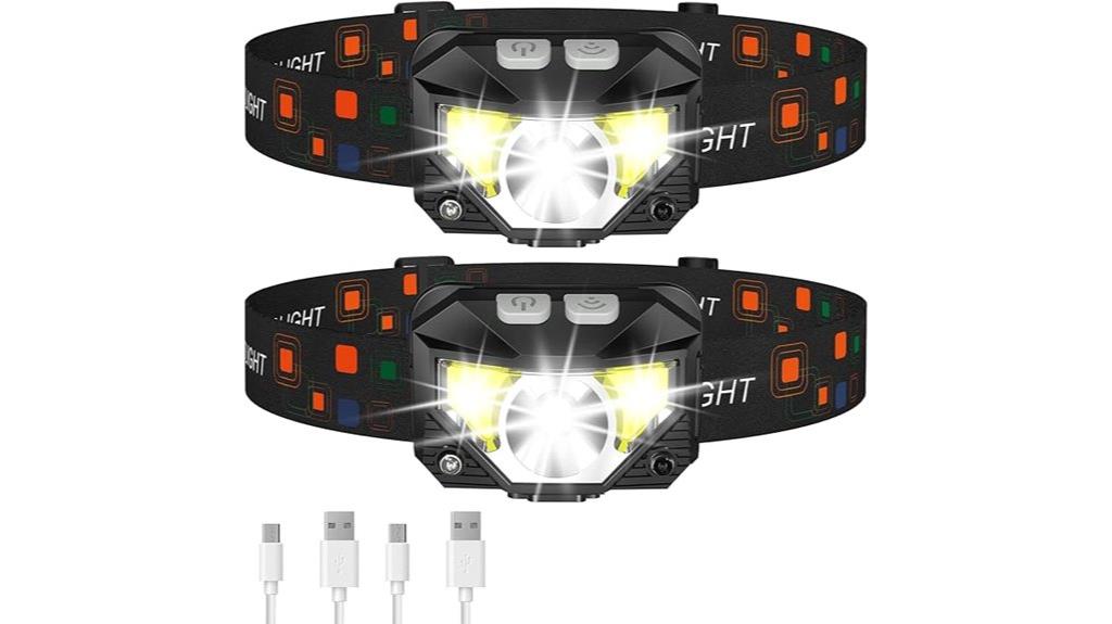 rechargeable led headlamp set