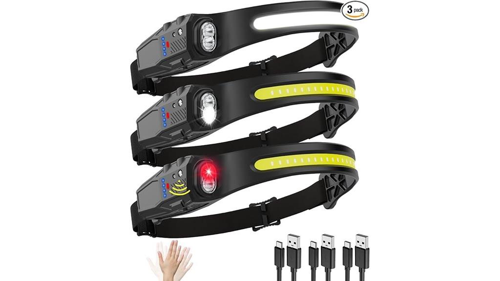 rechargeable led headlamps set
