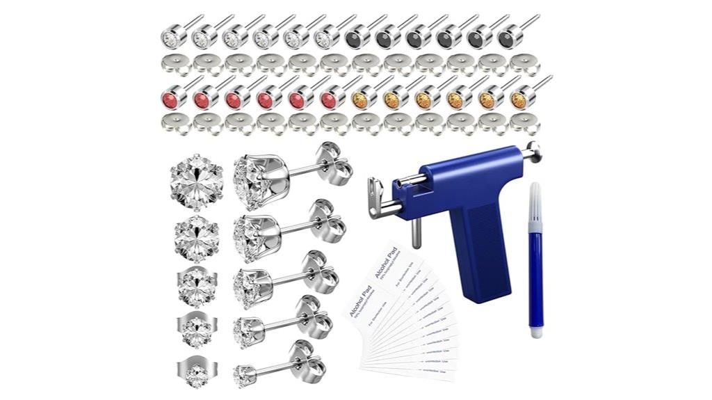 reusable piercing kit with earrings