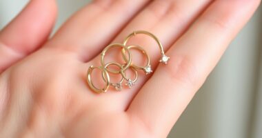 rose gold cartilage hoop earrings