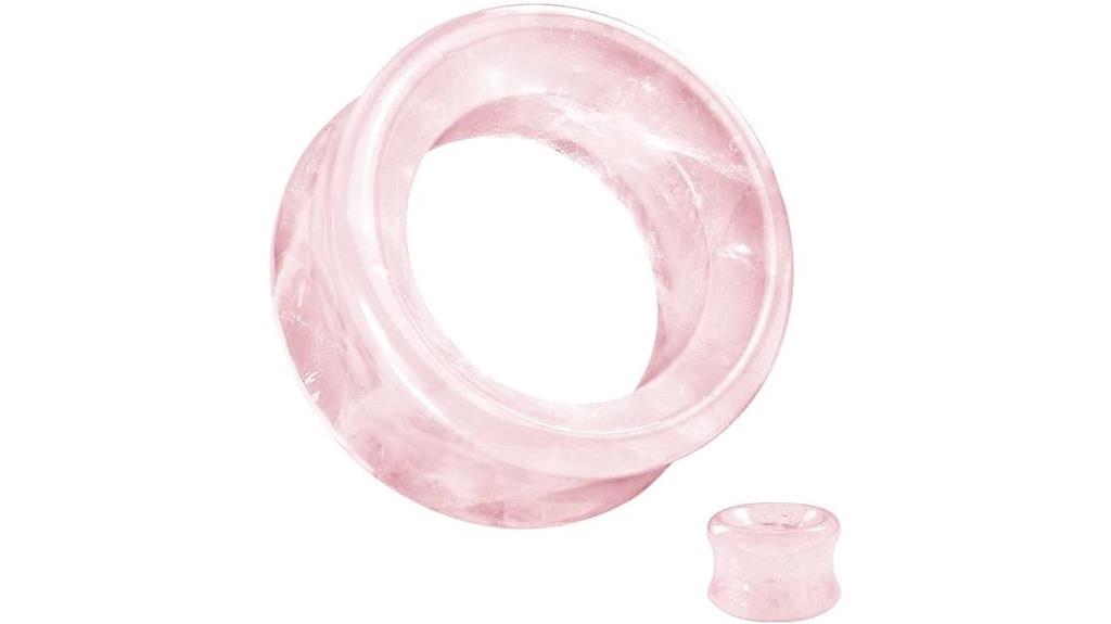rose quartz ear plugs