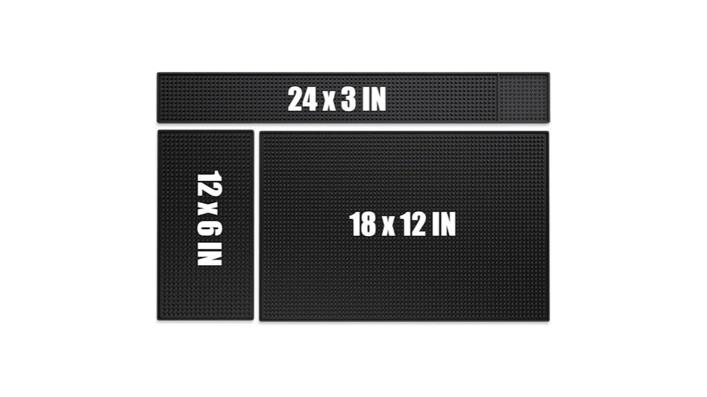 rubber spill mat set