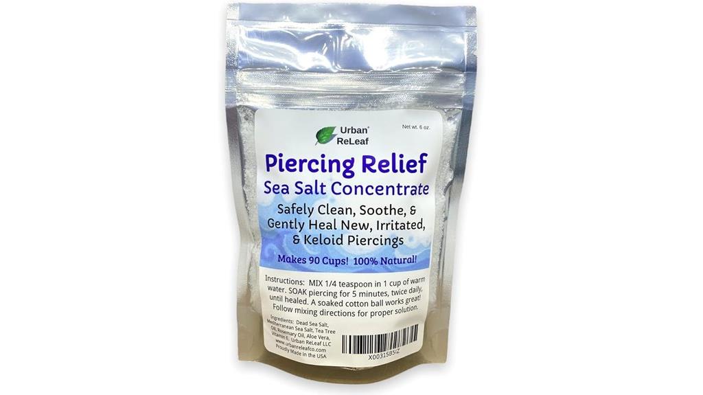 sea salt piercing relief