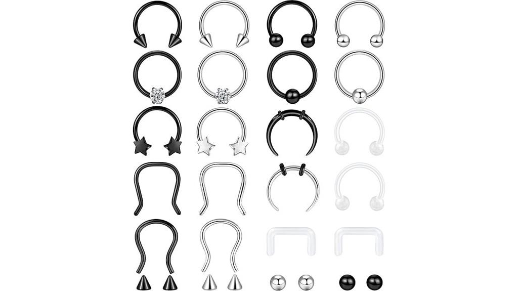 septum ring piercing set